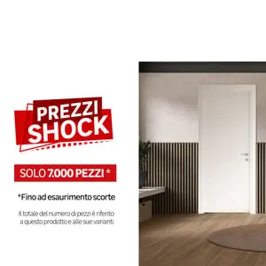 Porta interna a battente in MDF L 80 x H 210 cm, bianca, apertura reversibile LINK