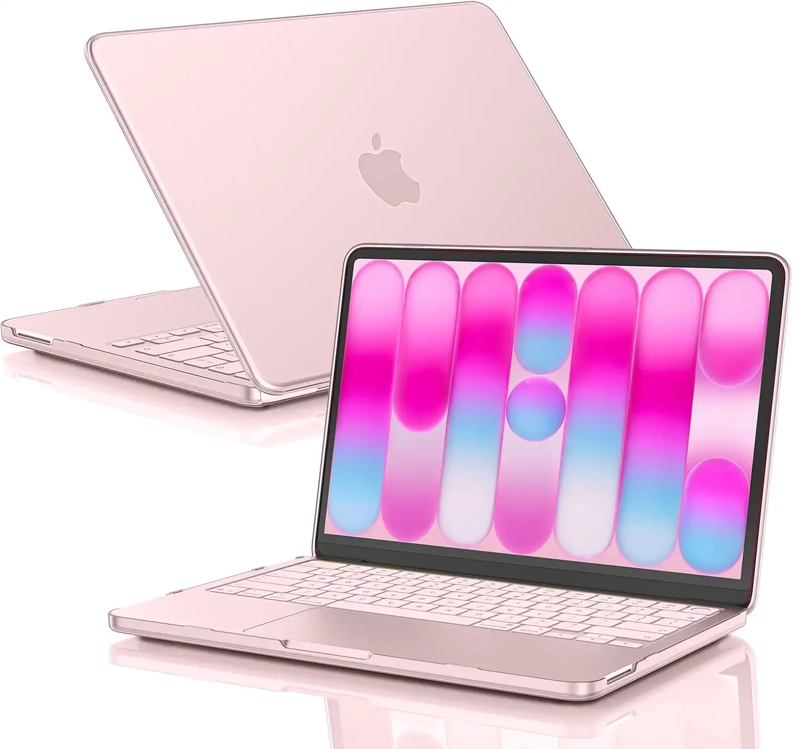 EooCoo for MacBook Neo Case 13 inch 2026 Model A3404, 100% Match Official Color, Anti-Fingerprint & Scratch & Crack, Sturdy Protective Hard Shell Cover Laptop Accessories, Blush Clear
