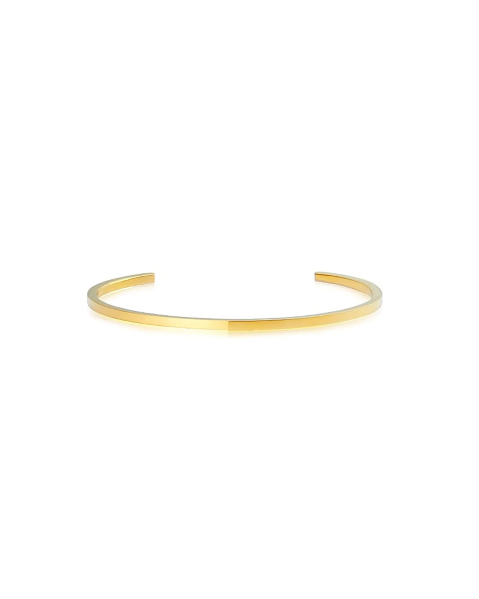 Sleek Bangle armring i gullfarget stål (medium)