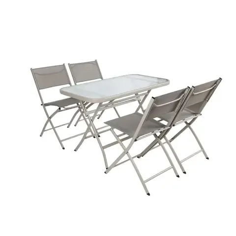 Juego de Comedor Metal Taupe