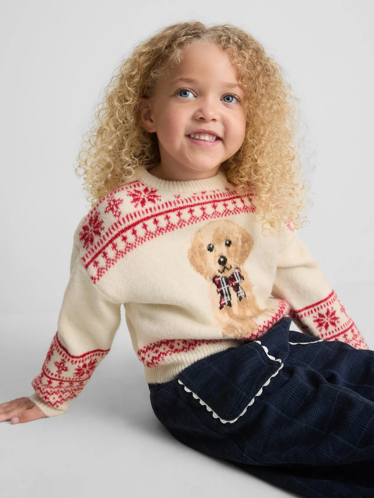 -12 ans | Pull de Noël familial motif chien