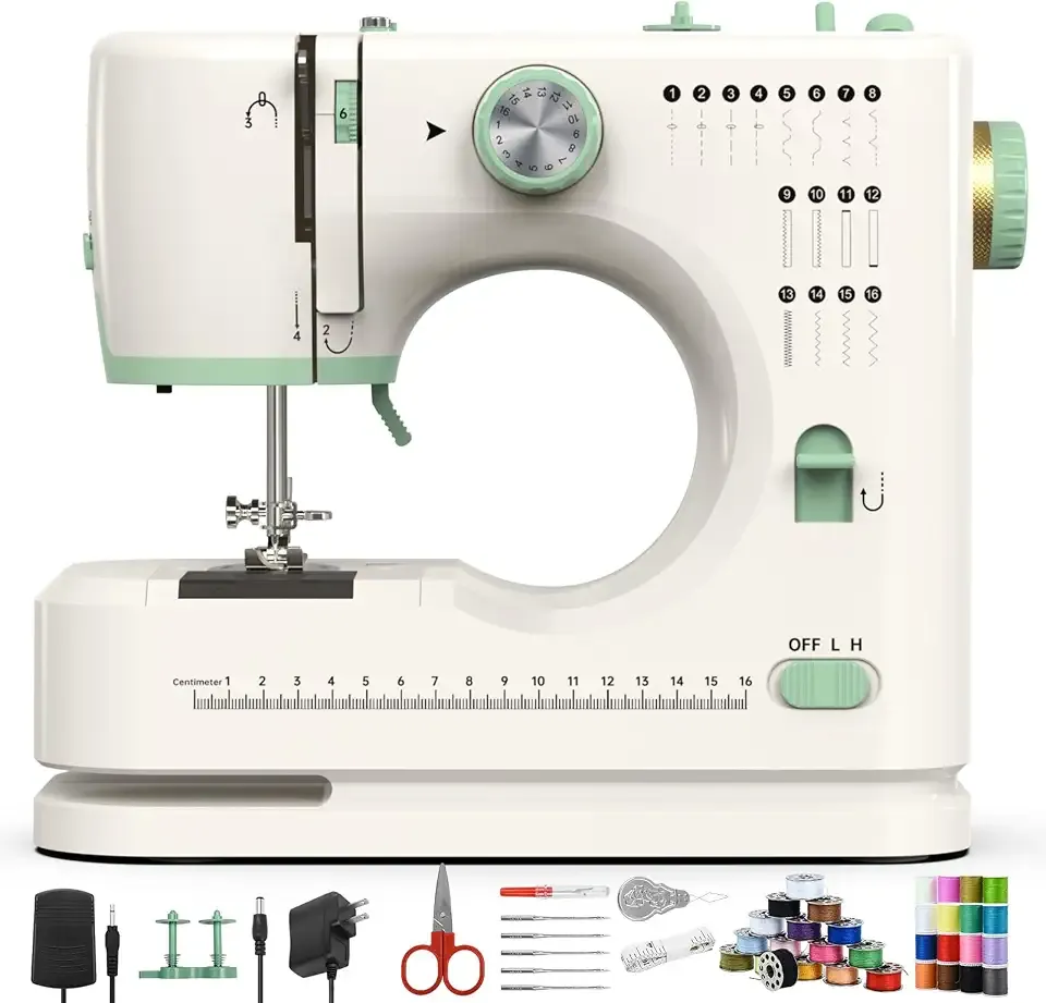StitchMaster Pro:Ballet on twin needles. Sewing machine,sewing machine for beginners, Double needle and double thread, 16 kinds of stitches. Sewing machine for Household, sewing machine for adults.
