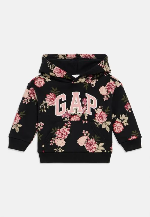 BABYGAP RELAXED LOGO HOODIE - Hoodie - black floral