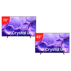 COMBO SAMSUNG TV LED UHD 70” (UN70U8000FPCZE) + HD 43” (UN43U8000HPCZE)