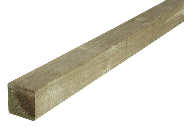 Palo quadrato in legno di pino silvestre CERLAND beige L 7 x H 240 x Sp 7 cm
