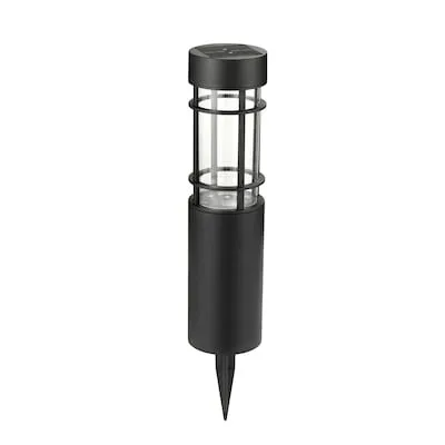 10 -Lumens Black Solar LED Outdoor Path Light ( 3500-K )