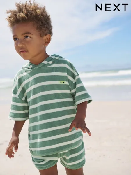 Sage Green Towelling Top and Shorts Set (3mths-7yrs)