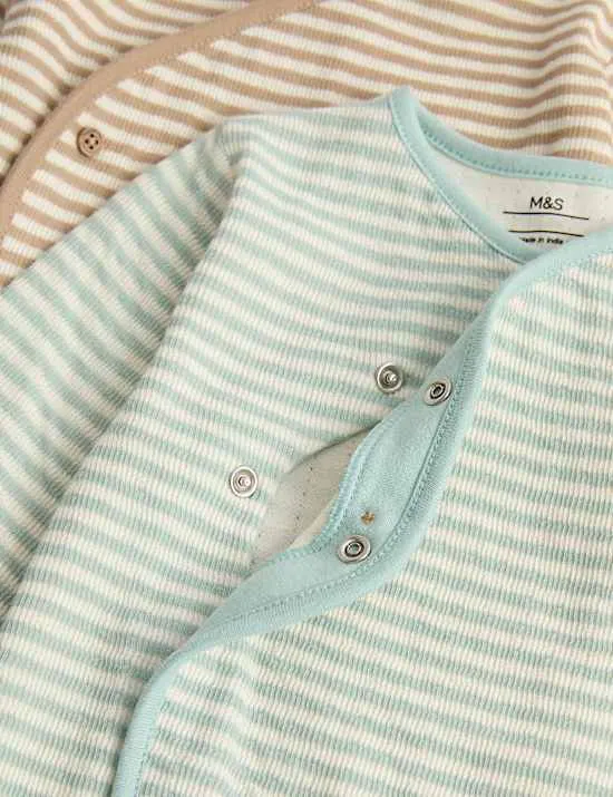 2er-Pack Wickel-Schlafanzüge aus reiner Baumwolle (0–3 Jahre)