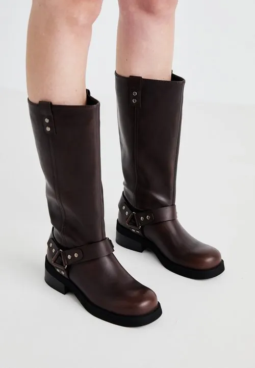 Even&Odd Wide Fit Cowboystøvler - dark brown