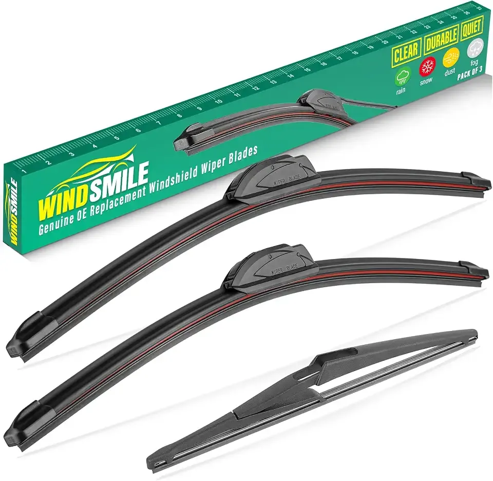 WINDSMILE Windshield Wiper Blades Replacement for Nissan Rogue Pathfinder | Fits Nissan Rogue 2014-2025 & Pathfinder 2013-2020, 26"+17" Front & 12" Rear 3-Piece Set, Streak-Free, OEM Quality