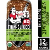 Dave's Killer Bread 21 Whole Grains and Seeds Thin-Sliced Organic Bread, 20.5 oz