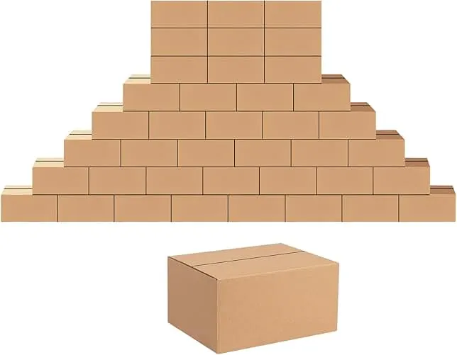 EdenseeLake 40 Pack 8x6x4 inches Shipping Boxes Small Cardboard Boxes for Packing, Moving, Mailing, Brown