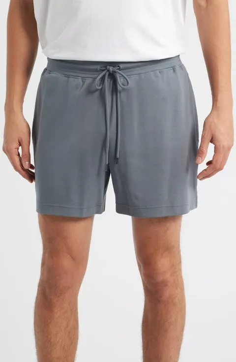 Daniel Buchler Stretch Cotton & Modal Blend Drawstring Pajama Shorts