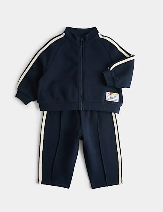 2 Piece Cotton Rich Sporty Tracksuit (0-5 Yrs)