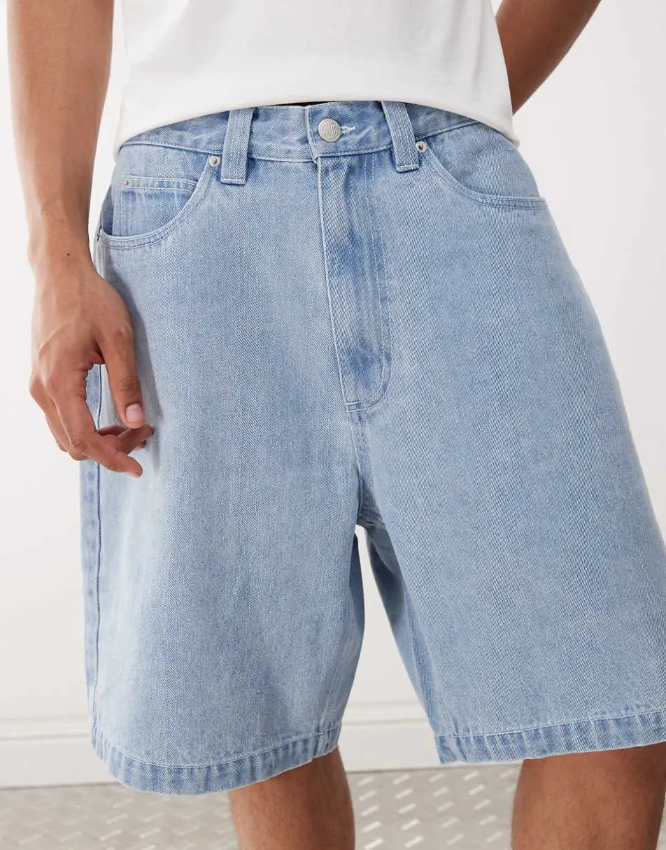 Santa Cruz Big denim shorts in light wash blue