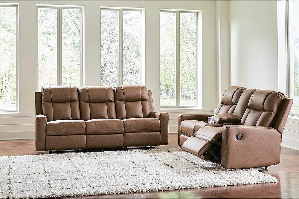 Holden Reclining Leather Look Sofa & Loveseat