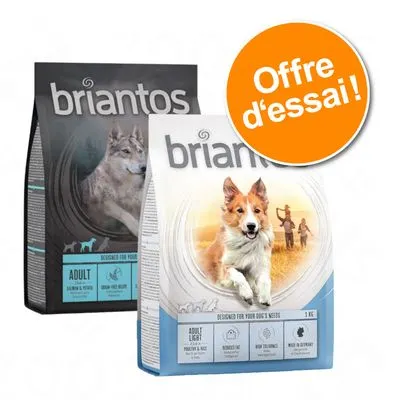 Offre d'essai : croquettes Briantos 1 kg pour chien Adult Sensitive agneau, riz