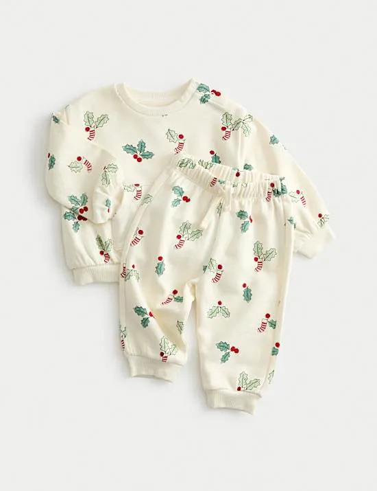 2pc Cotton Rich Top & Bottom Outfit (0-3 Yrs)