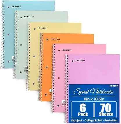 Mintra Office Spiral Notebooks, Wirebound, Journals for Scho…