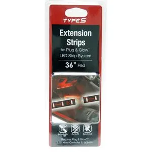 Tira de Luz de Extension LED TYPE S Rojo de 36 Pulgadas