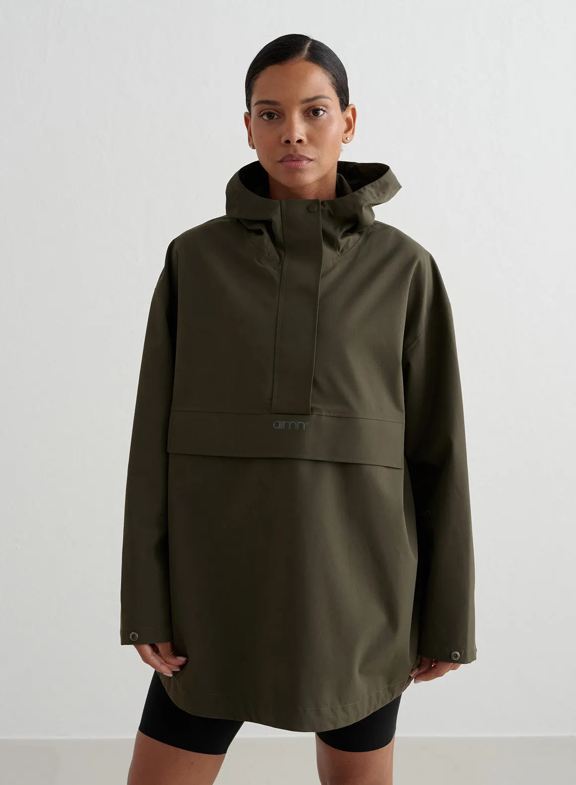 Khaki Waterproof Oversized Anorak