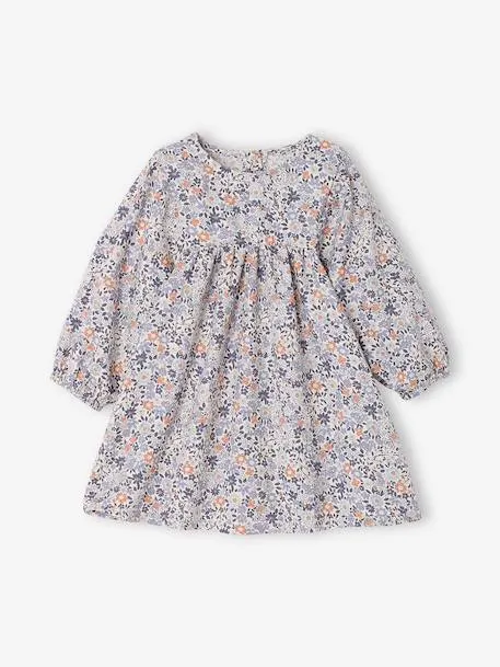 Robe bébé fille manches longues - bleu