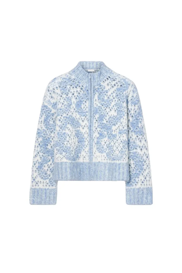 Briana Zip Knit - Blå