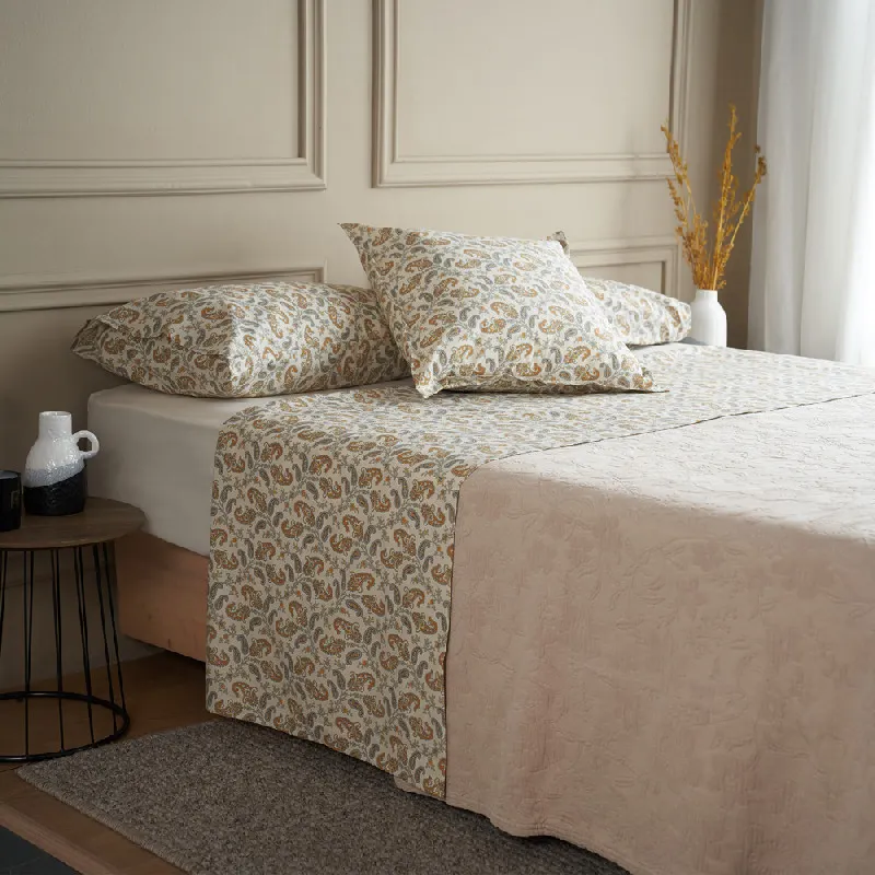 Juego de sábanas 100% Algodón 3 piezas - Paisley