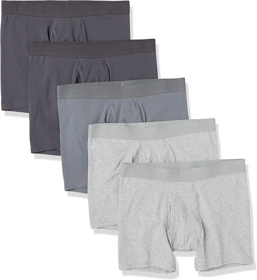 Men's Cotton Jersey Boxer Briefs (Available in Big & Tall), 5-Pack