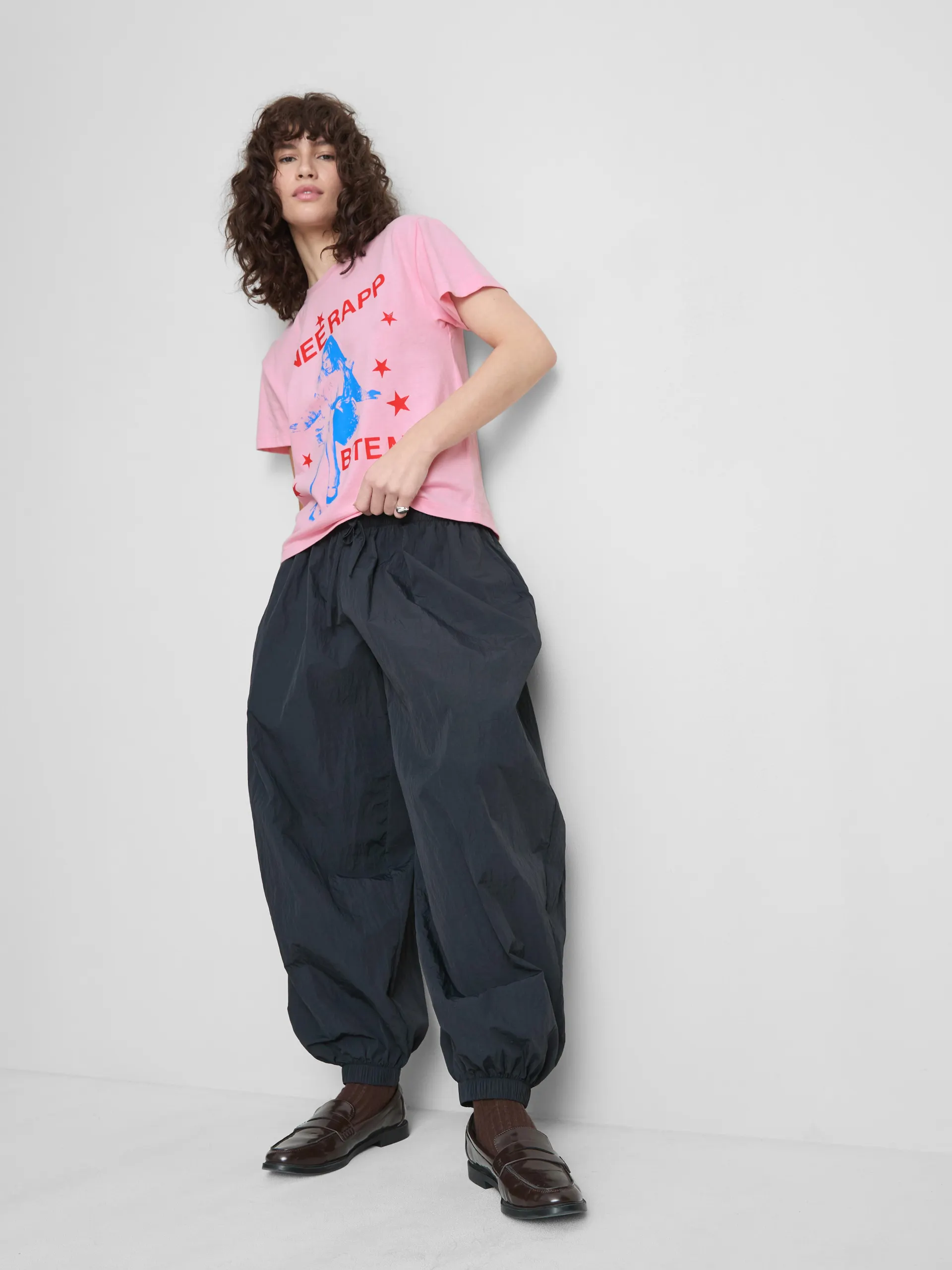 Maglietta musicale in cotone con grafica Reneé Rapp