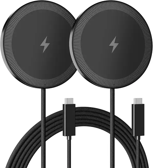 Wireless Charger for Samsung & Android, 15W Magnetic Fast Charging Pad | Compatible for Samsung Galaxy S26/S25/S24/S23/S22, Note 20/10, Z Fold 6/5-Slim Portable for Desk Bedside Travel, Black