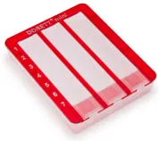 Dosett uke Mini Rød, lommeformat