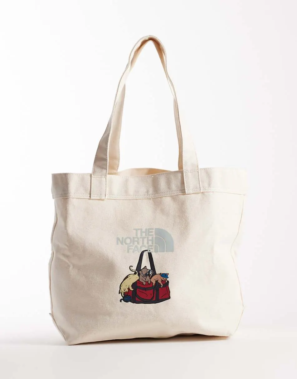 The North Face Cat in the Bag tote bag in off white