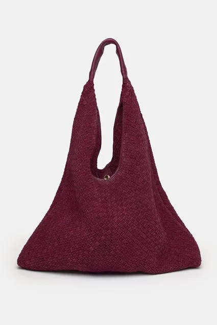 Handtas gevlochten leder - MAE