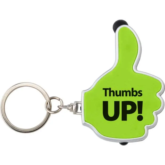 Sleutelhanger Duim met stylus en lampje