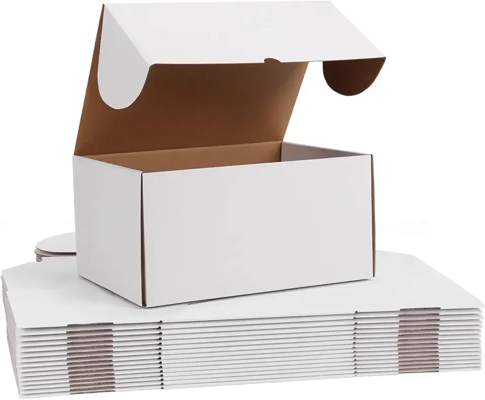 WIFTREY 12x9x6 inches White Shipping Boxes pack of 15, Corrugated Cardboard Boxes 12 x 9 x 6 for Packaging Small Business, Moving, Mailing
