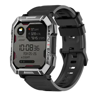 Blackview W60 Smartwatch 2,01 Zoll, Wasserdicht IP68, mehrsprache, Pulsuhr und Fitness Tracker, Fitnessuhr für Android IOS, Schwarz