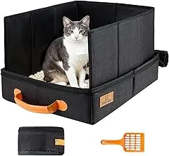 MORAIS Portable Travel Litter Box for C…