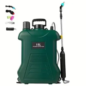 Spruzzatore elettrico da giardino, spruzzatore posteriore elettrico da 15 litri, attrezzo agricolo verde ricaricabile per giardinaggio