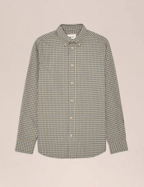 Colby 50024 Brushed Oxford Shirt Blue Check