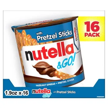 Nutella & GO! Hazelnut and Cocoa Spread With Pretzels, 1.9 oz, 16 Pack