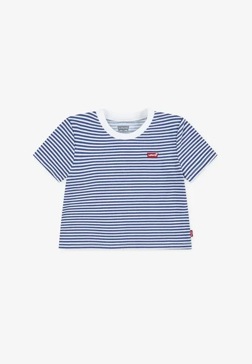 STRIPED MINI BATWING TEE - T-shirts med print - true navy