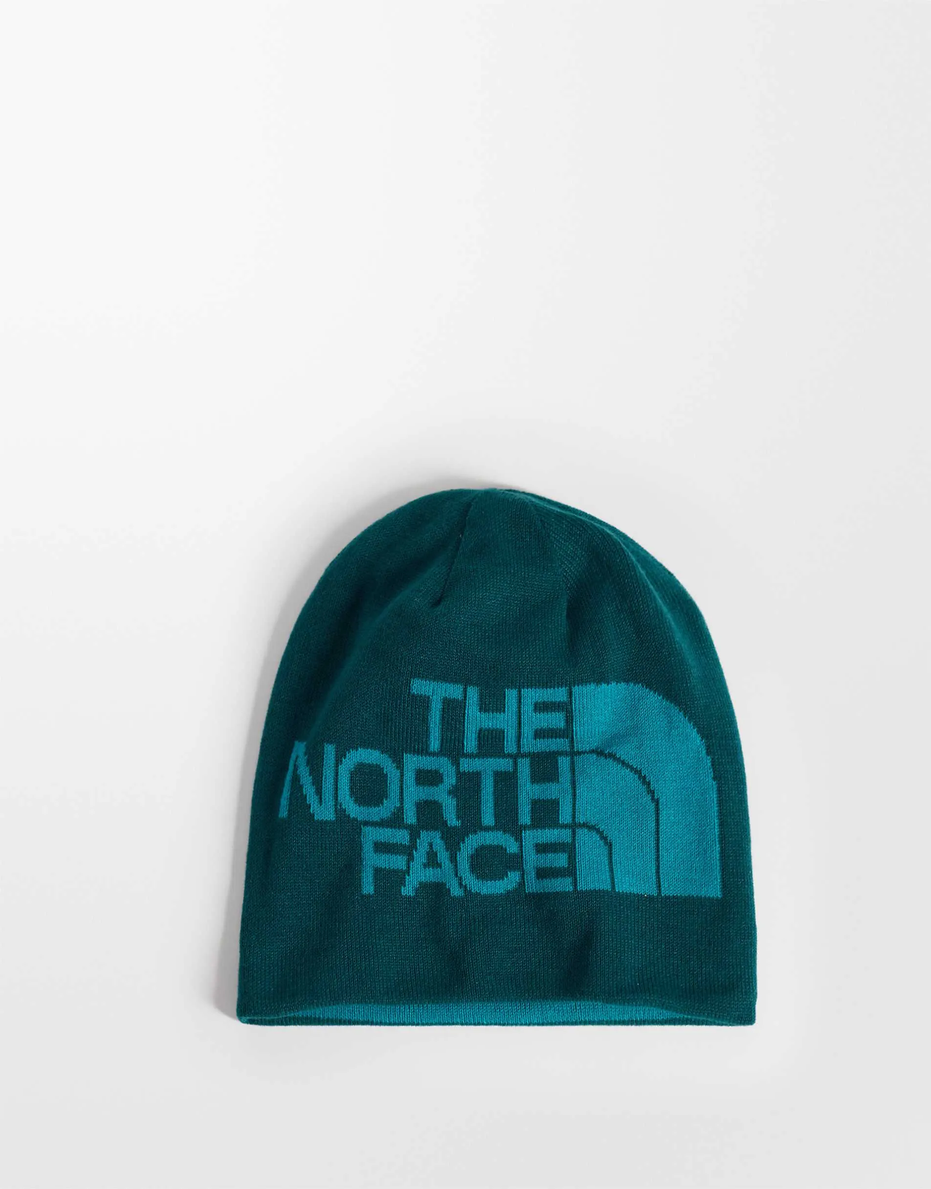 The North Face Highline reversible skull beanie in green