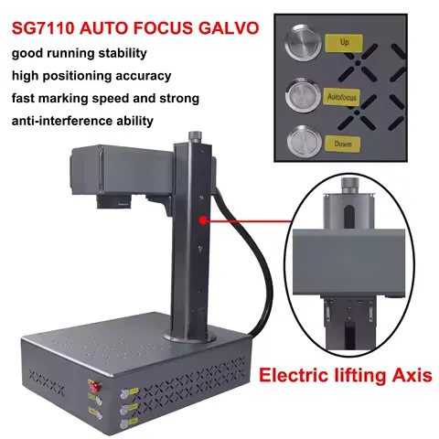 Autofocus JPT Mopa Fiber Laser Marking Machine 100W Laser Deep Engraving Fiber Laser Engraver for All Metals Cutting Jewelry