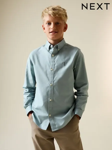 Mineral Green Single Oxford Shirt (3-16yrs)
