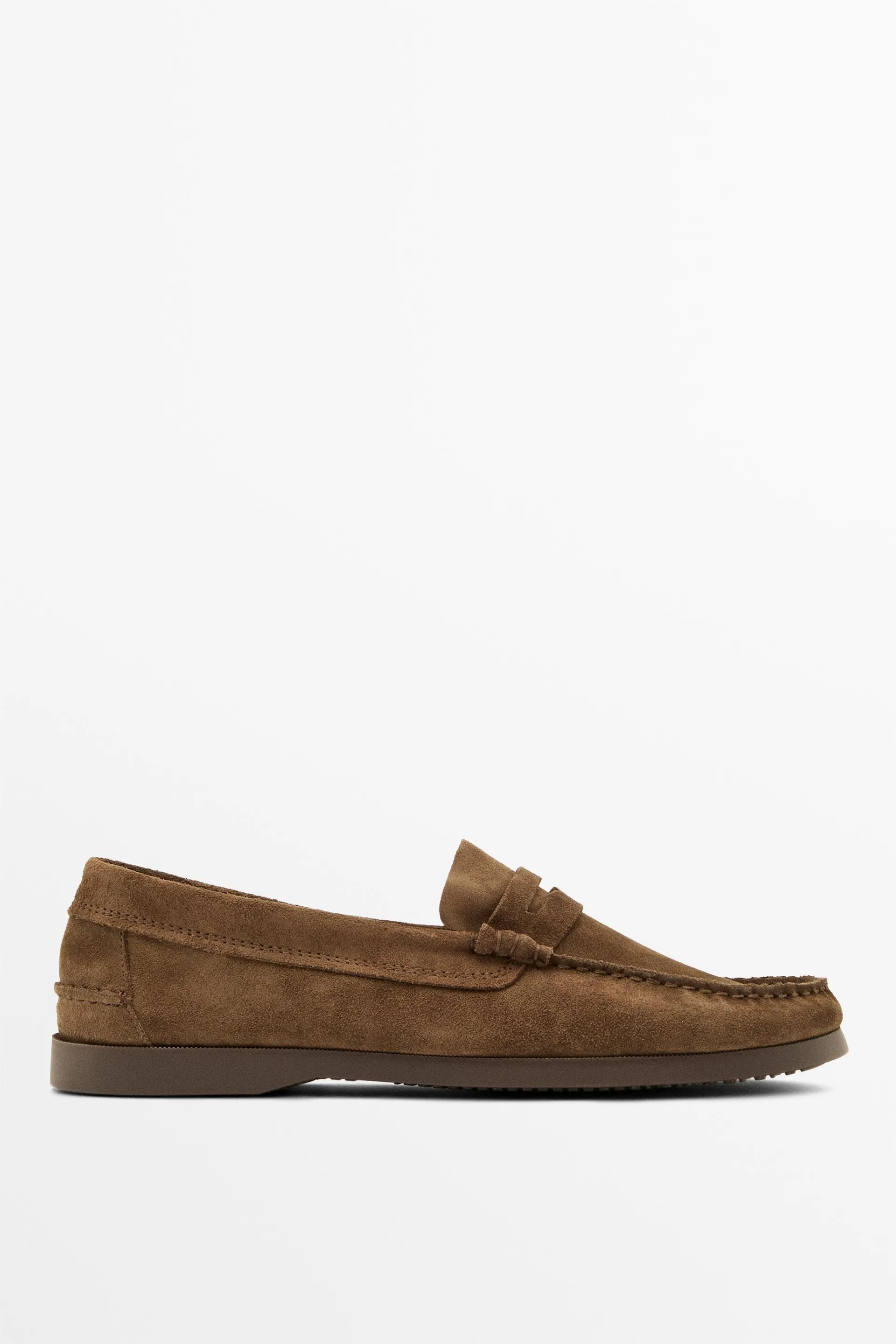 Zachte leren loafer met wreefband