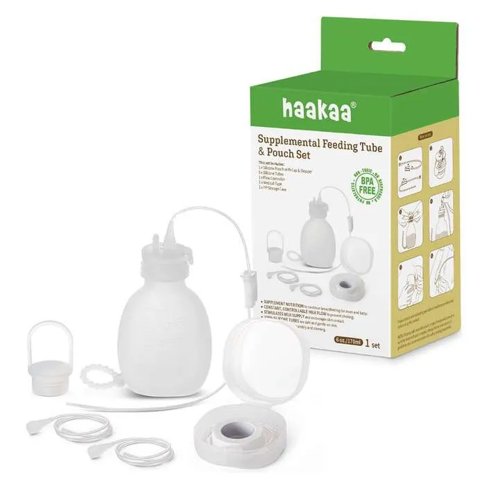 silikonske cevke za hranjenje in mošnjiček bela