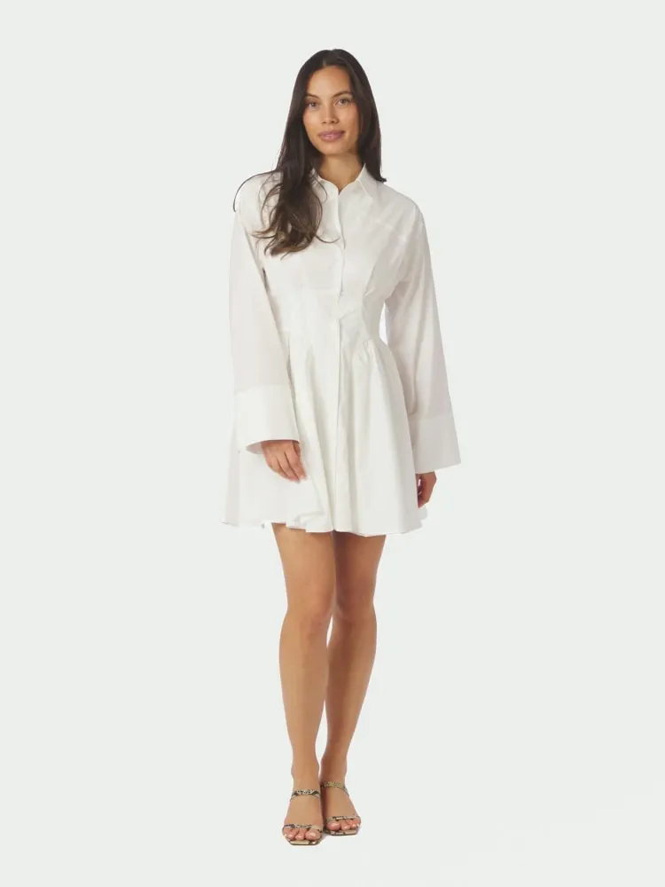 Ulissa Poplin Shirt Dress Off White
