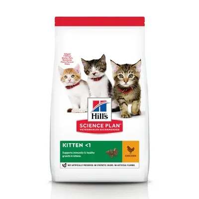 Pack bi-nutrition : 3 kg de croquettes + sachets Hill's Science Plan Kitten pour chaton