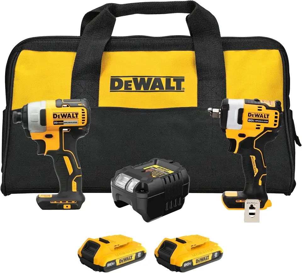 20V MAX Cordless Impact Driver and Impact Wrench Combo (DCK242D2)